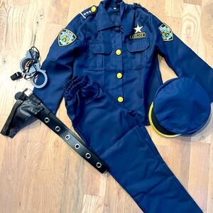 Size Small kids complete police costume.